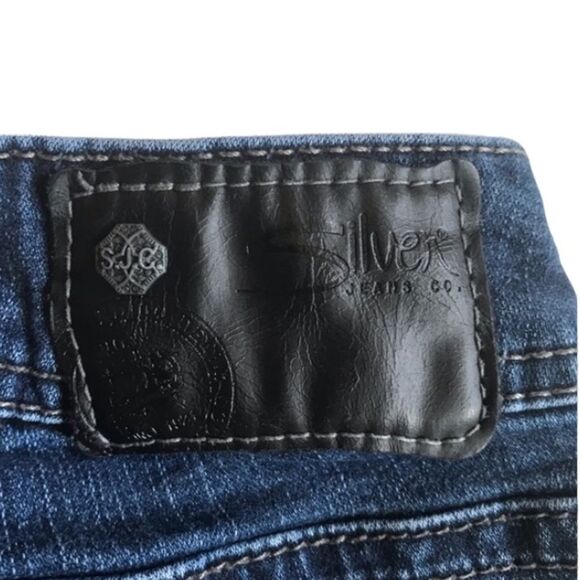 Silver Jeans Suki Mid Flare Denim Blue Jeans Fluid Sz 27 - Picture 8 of 14